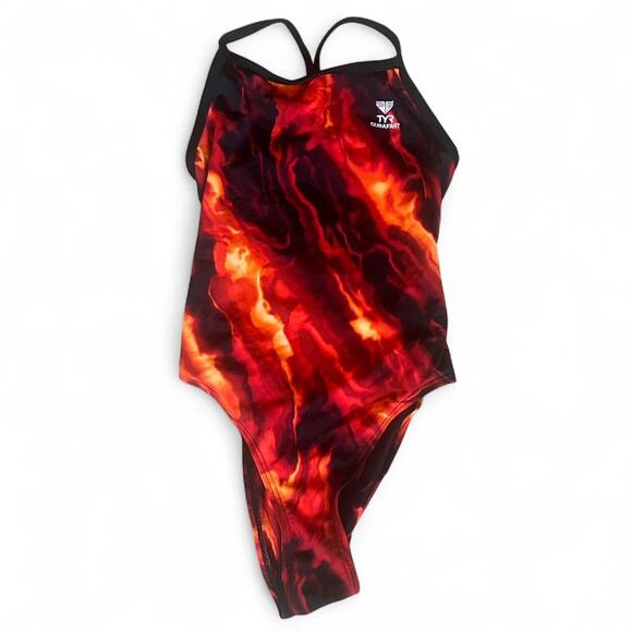 Red and black TYR Womens swim suit 28 summer beachy performance - Picture 1 of 3